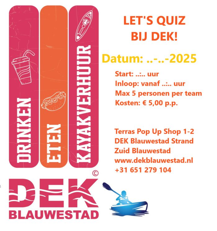 Let's Quiz bij DEK Blauwestad. jij mag meebeslissen