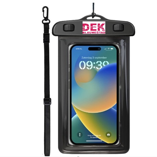 Waterdichte Telefoonhoesje huren- Ook voor paspoort & betaalpassen Accessoire Verhuur DEK Blauwestad